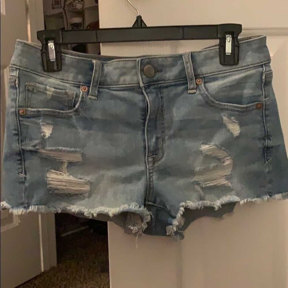 american eagle next level stretch shortie shorts!